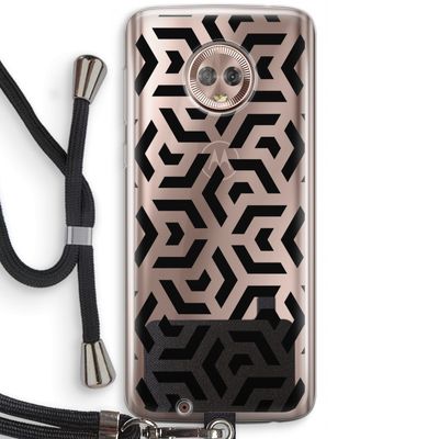 Crazy pattern: Motorola Moto G6 Transparant Hoesje met koord