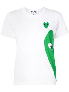 Comme Des Garçons Play t-shirt à logo cœur imprimé - Blanc