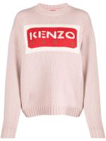 Kenzo pull à logo intarsia - Rose - thumbnail