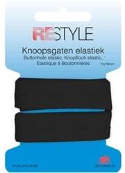 Restyle Knoopsgaten Elastiek 18 mm x 1 meter 000 Zwart