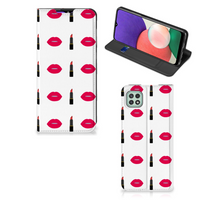 Samsung Galaxy A22 5G Hoesje met Magneet Lipstick Kiss