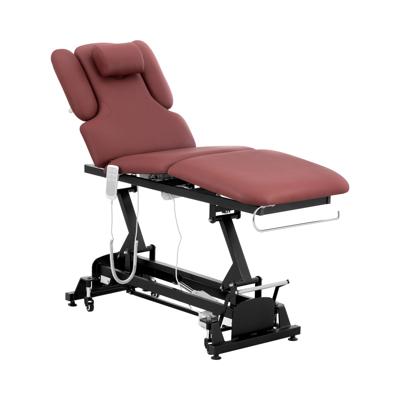 Massagetafel - 3 motoren - 200 kg - zwart / bordeaux