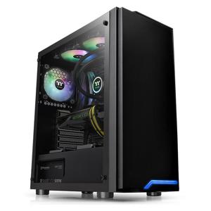 Thermaltake H100 TG Midi-tower PC-behuizing Zwart 1 voorgeïnstalleerde ventilator, Zijvenster