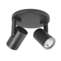 Highlight OpbouwspotHalo Spot zwart 2-lichts rond - S7146.01