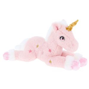 Keel Toys pluche eenhoorn knuffel - roze/wit - 35 cm - mystieke dieren - met glitter sterren