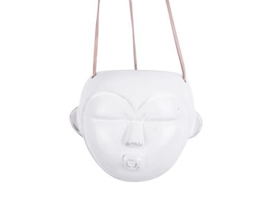 Present Time Mask ronde plantenhanger (Kleur: wit)