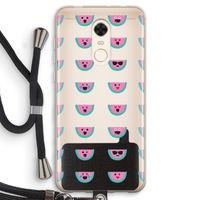 Smiley watermeloenprint: Xiaomi Redmi 5 Transparant Hoesje met koord