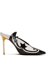 Balmain mules Ruby 75 mm d'inspiration western - Noir