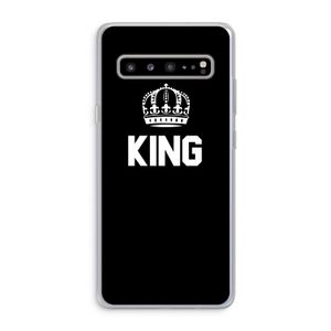 King zwart: Samsung Galaxy S10 5G Transparant Hoesje