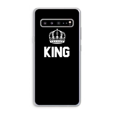 King zwart: Samsung Galaxy S10 5G Transparant Hoesje