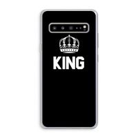 King zwart: Samsung Galaxy S10 5G Transparant Hoesje