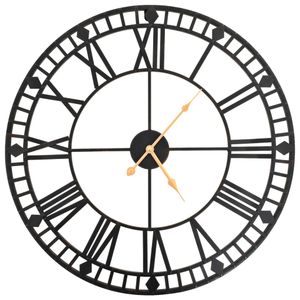VidaXL Wandklok vintage-stijl met quartz-mechanisme xxl 60 cm metaal