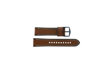 Horlogeband Fossil FTW2106 Leder Bruin 22mm