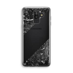 Zwart marmer: Samsung Galaxy J8 (2018) Transparant Hoesje