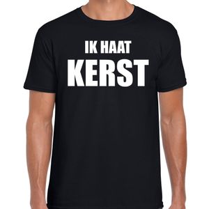 Fout kerst t-shirt Ik haat Kerst zwart voor heren