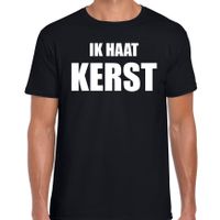 Fout kerst t-shirt Ik haat Kerst zwart voor heren - thumbnail