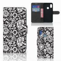 Xiaomi Mi A2 Lite Hoesje Black Flowers