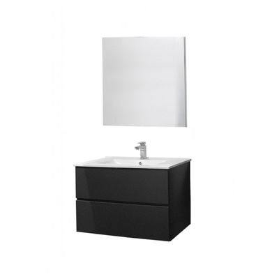 Badmeubelset London Basis 80 cm Antraciet incl. Spiegel Aquasplash