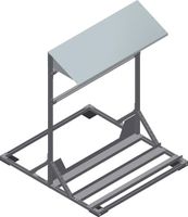 Dakshelter kit l=1500mm, ultra galva RS-1500-UG voor montage van omvormers op platte daken