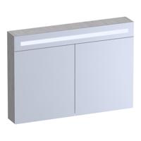 Brauer Promise Deluxe Spiegelkast - 100 cm - met Verlichting - 2 Dubbelzijdige Spiegeldeuren - Forest Seashell