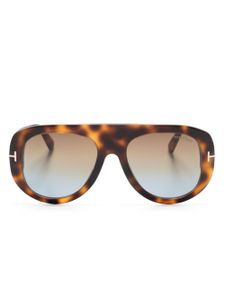 TOM FORD Eyewear lunettes de vue Cecil à effet écaille de tortue - Marron