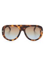 TOM FORD Eyewear lunettes de vue Cecil à effet écaille de tortue - Marron