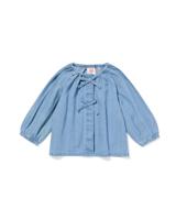 HEMA Babyblouse Met Strikjes Denim (denim)