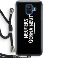 Neuters (zwart): Samsung Galaxy A6 (2018) Transparant Hoesje met koord