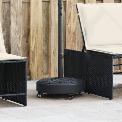 Parasolvoet met wielen voor stok van 38 / 48 mm 27 kg rond
