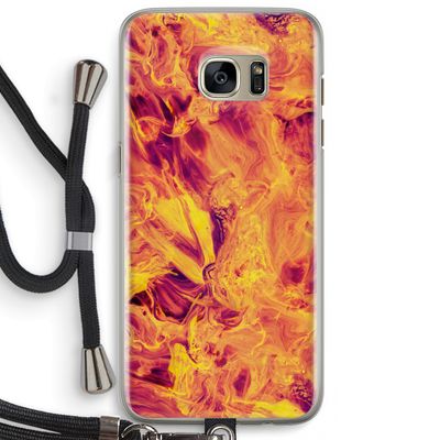 Eternal Fire: Samsung Galaxy S7 Edge Transparant Hoesje met koord