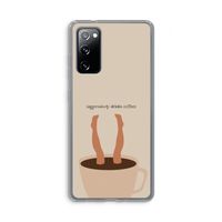 Aggressively drinks coffee: Samsung Galaxy S20 FE / S20 FE 5G Transparant Hoesje