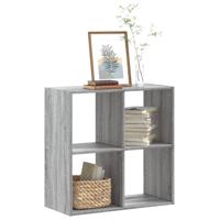 Boekenkast 68,5x32x68,5 cm bewerkt hout grijs sonoma eiken