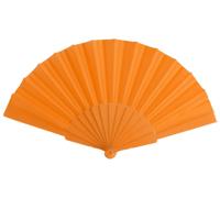 Spaanse Handwaaier - oranje - 23 x 43 cm - Verkoeling waaiers voor zomerse themperatuur