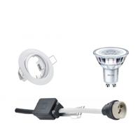Philips CorePro LED Spot Set - Dimbaar. Kantelbaar. Mat Wit - GU10 - 3W. 3000K