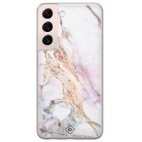 Samsung Galaxy S22 Plus siliconen hoesje - Parelmoer marmer