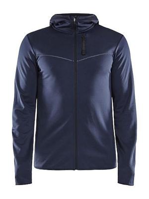 Craft Eaze FZ sweat hood hardloopjack blauw heren