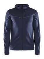 Craft Eaze FZ sweat hood hardloopjack blauw heren