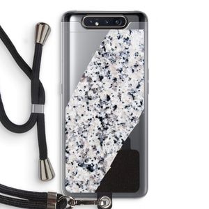 Gespikkelde marmer: Samsung Galaxy A80 Transparant Hoesje met koord