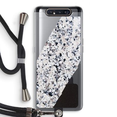 Gespikkelde marmer: Samsung Galaxy A80 Transparant Hoesje met koord