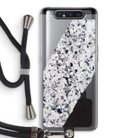 Gespikkelde marmer: Samsung Galaxy A80 Transparant Hoesje met koord