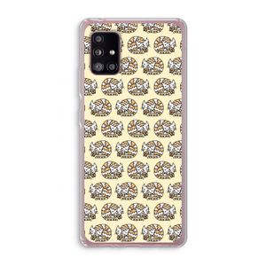 Slapende poes: Samsung Galaxy A51 5G Transparant Hoesje