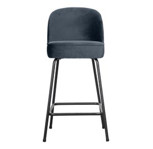 BePureHome Barstoel 'Vogue' Velvet, kleur Teal (zithoogte 64cm)
