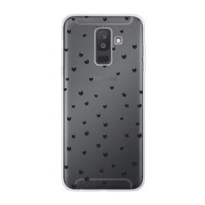 Kleine kattenkopjes: Samsung Galaxy A6 Plus (2018) Transparant Hoesje