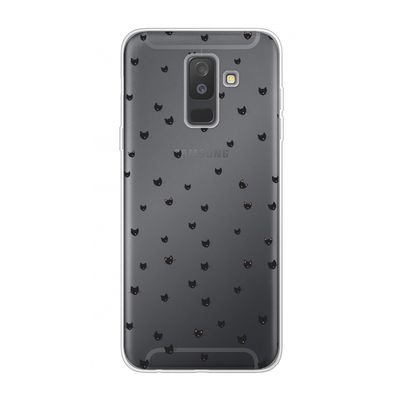 Kleine kattenkopjes: Samsung Galaxy A6 Plus (2018) Transparant Hoesje