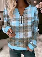 Casual Loose Zipper Sweatshirt - thumbnail