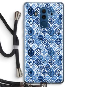 Blauw motief: Huawei Mate 10 Pro Transparant Hoesje met koord