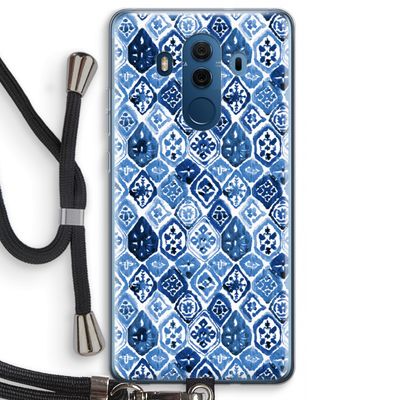 Blauw motief: Huawei Mate 10 Pro Transparant Hoesje met koord