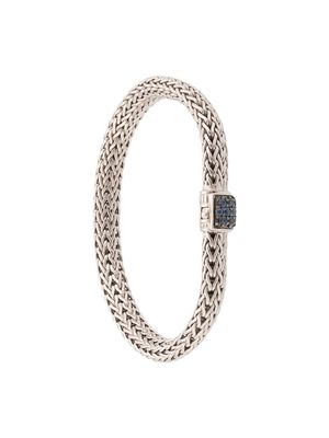 John Hardy bracelet Classic Chain 6.5 mm pavé de saphirs - Argent