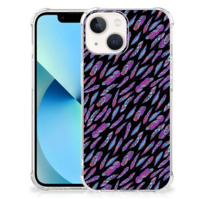 iPhone 13 mini Doorzichtige Silicone Hoesje Feathers Color iPhone 13 mini Doorzichtige Silicone Hoesje Feathers Color