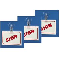 Set van 10x stuks doorzichtige ophangklem met zuignap